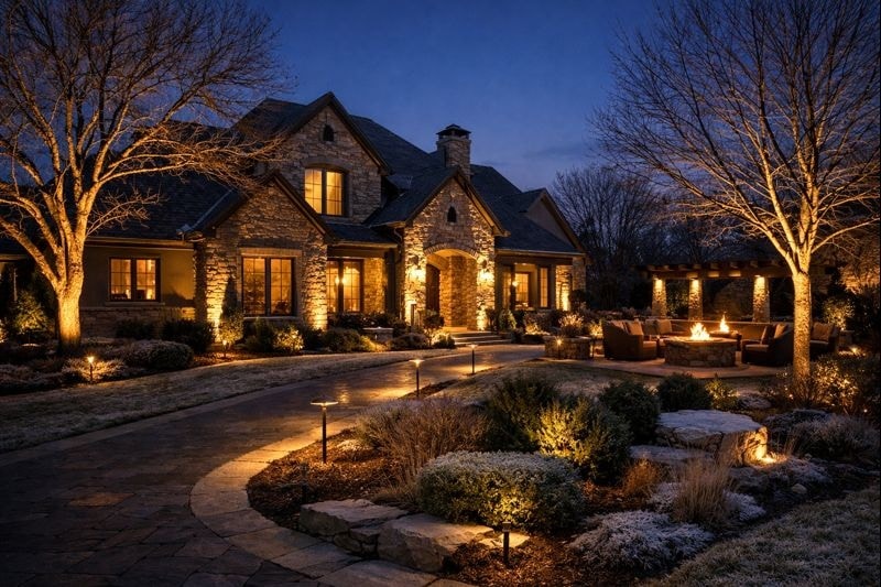 Winter Landscape Lighting Ideas for North Texas Homes